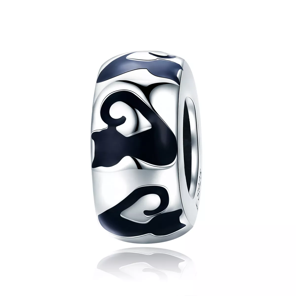 pandora tarzı kedi silueti charm scc825