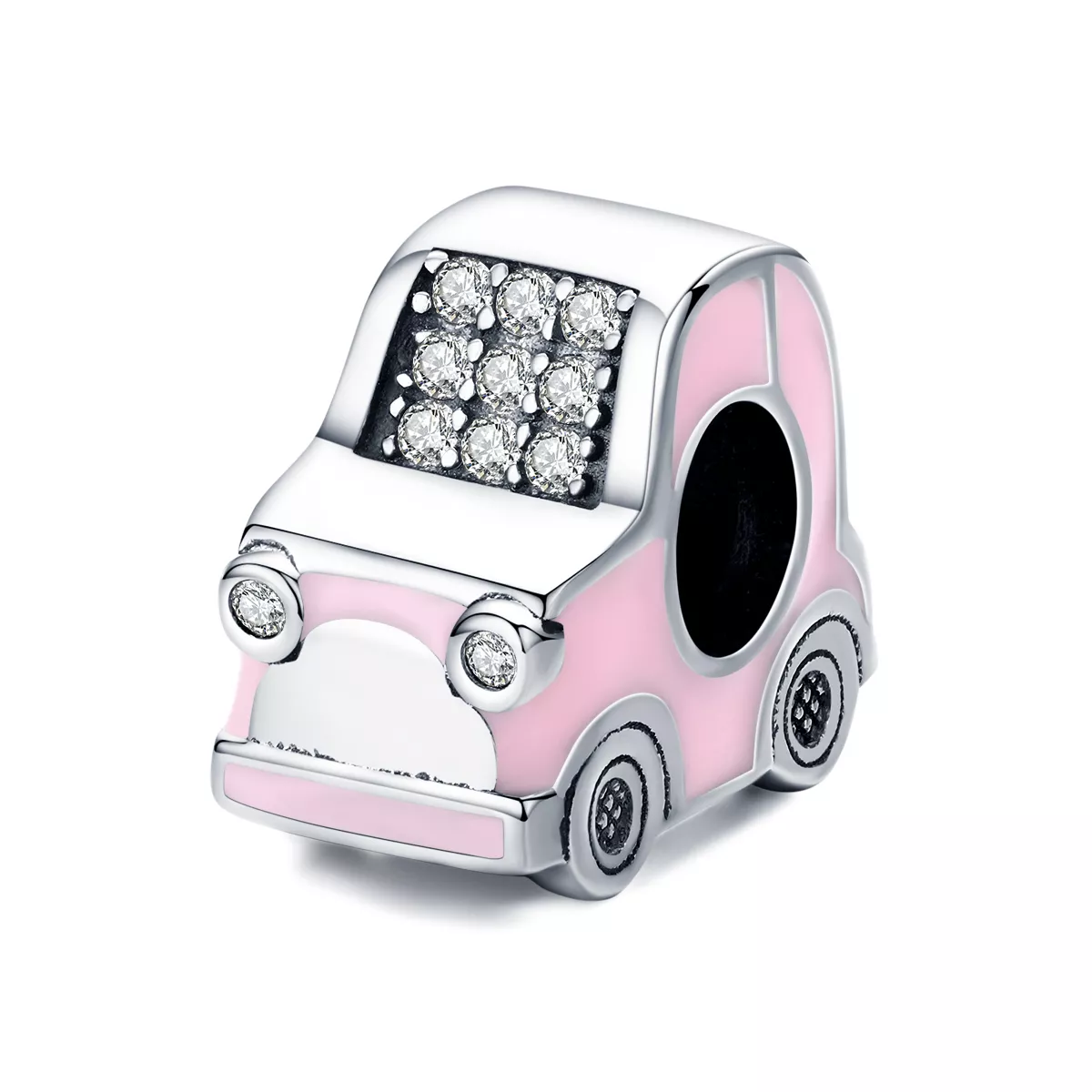 pandora tarzı pembe araba süsü scc1380