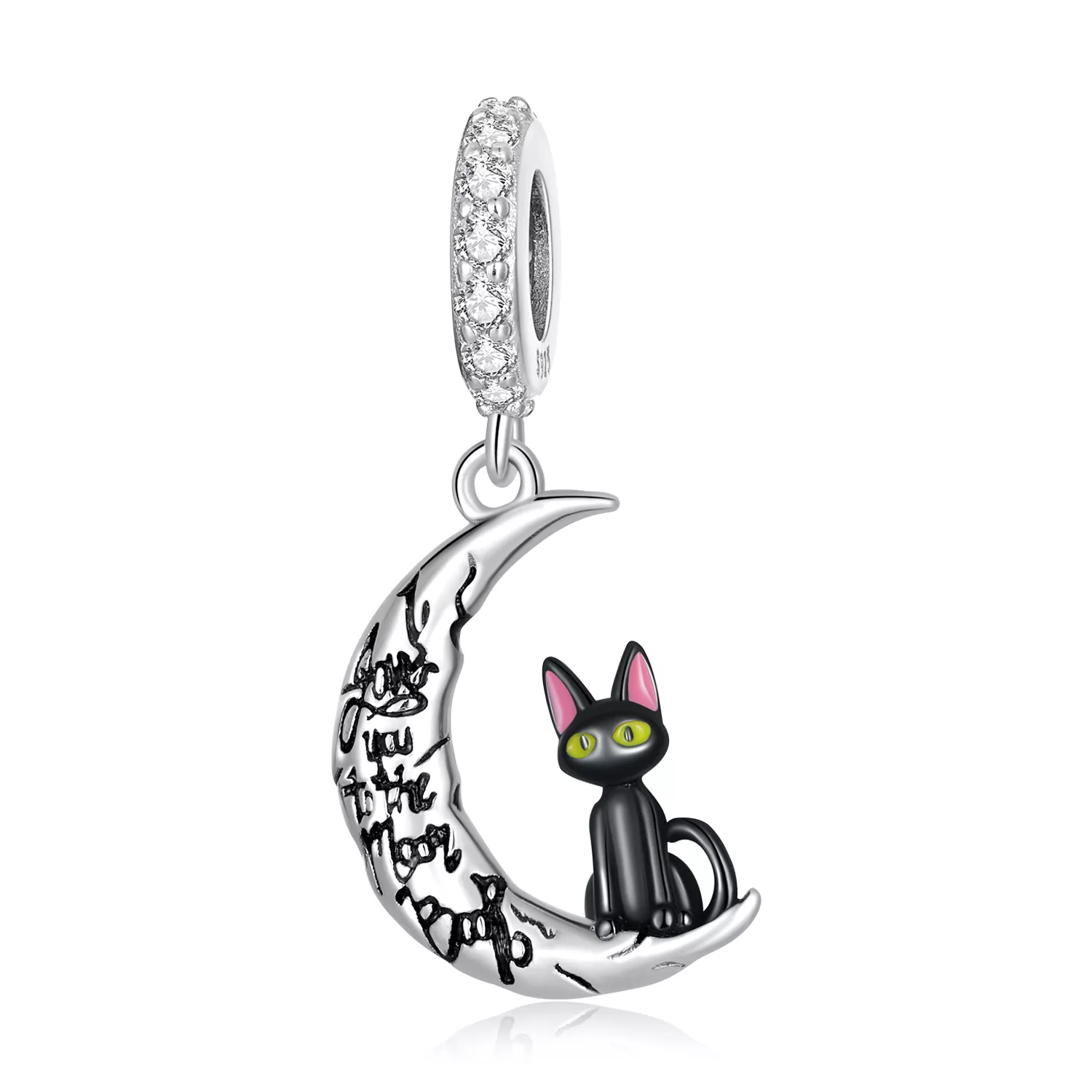 pandora stil ay siyah kedi asma scc2218