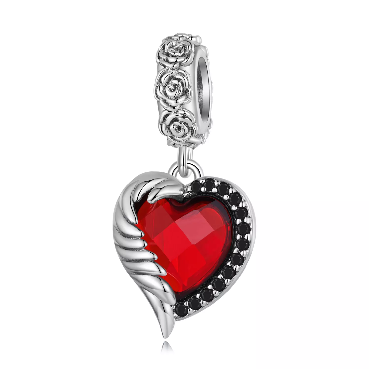 pandora stili gül kalpli asma scc2406