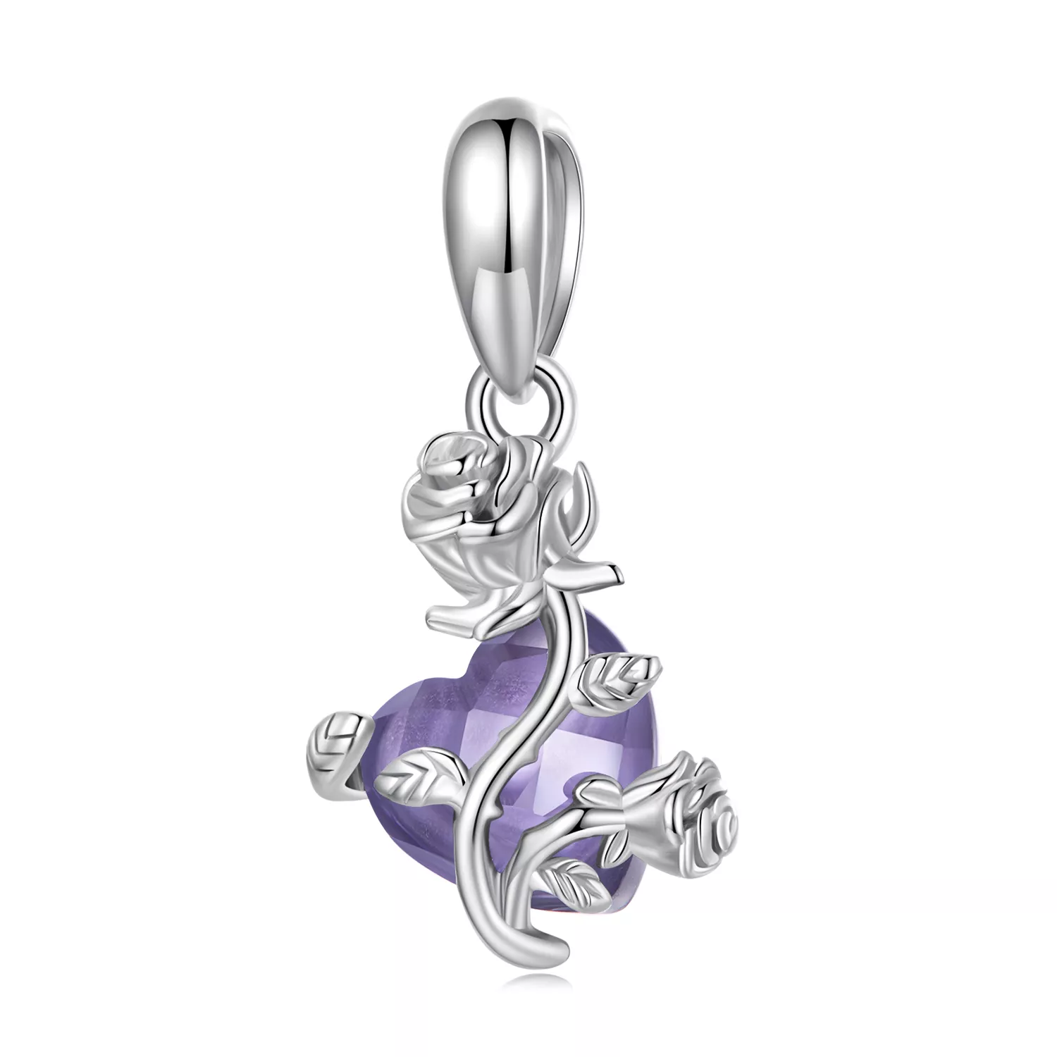 pandora tarzı gül kalp sallantılı bsc661
