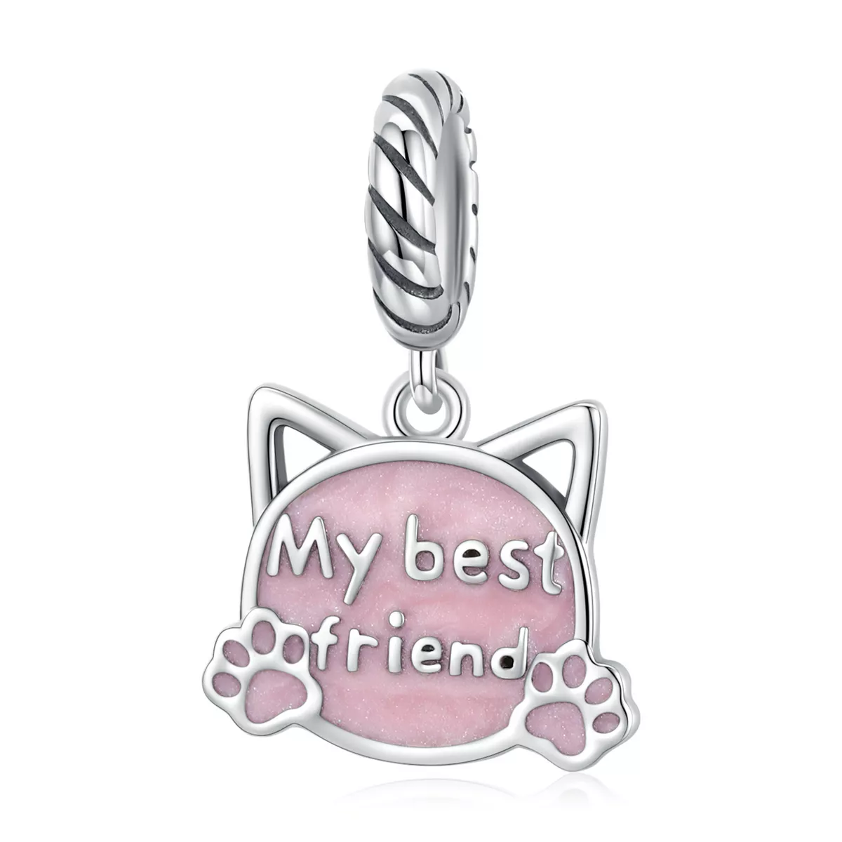 pandora tarzı pembe kedi asma bsc519