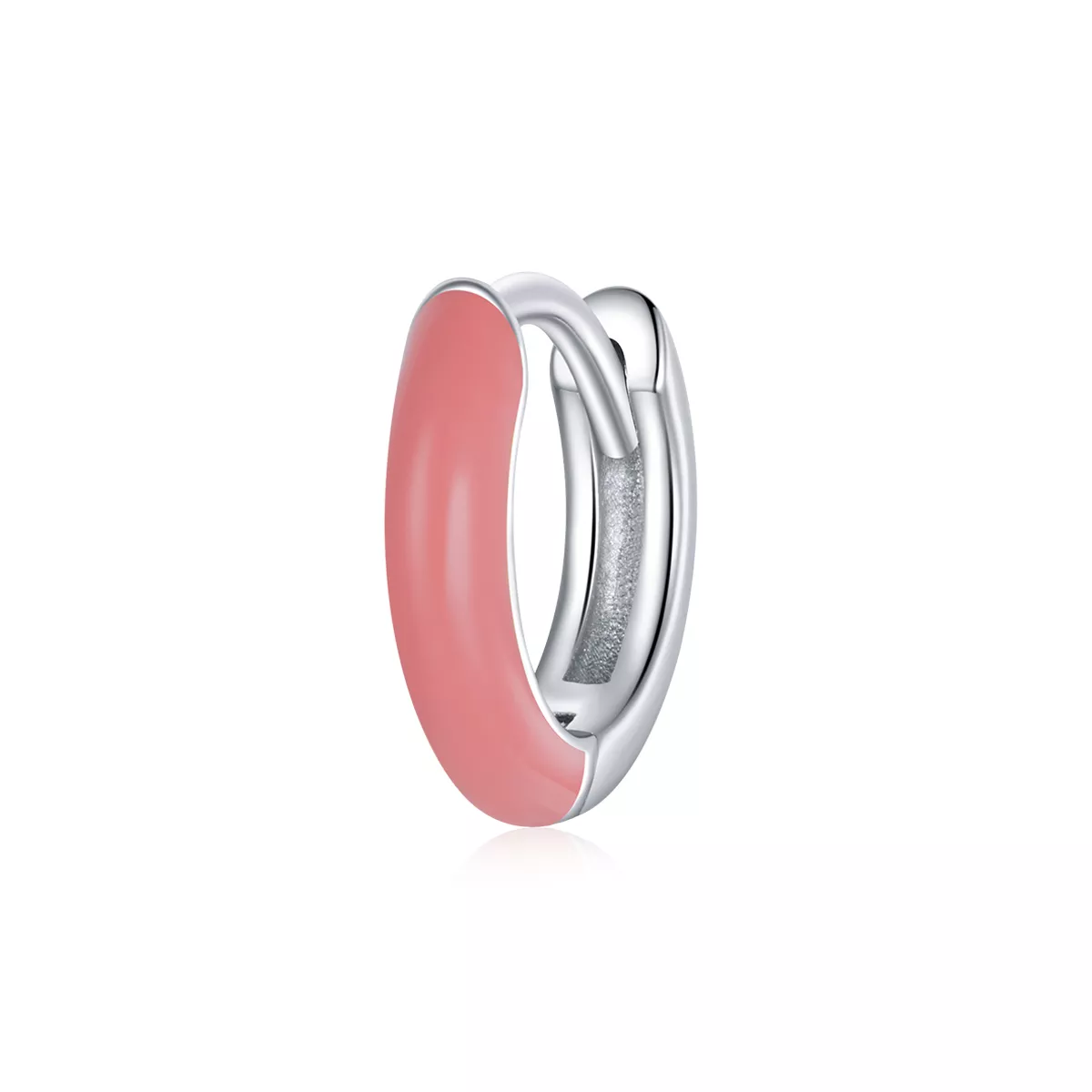 pandora stil küçük pembe halka küpe bse488 pk