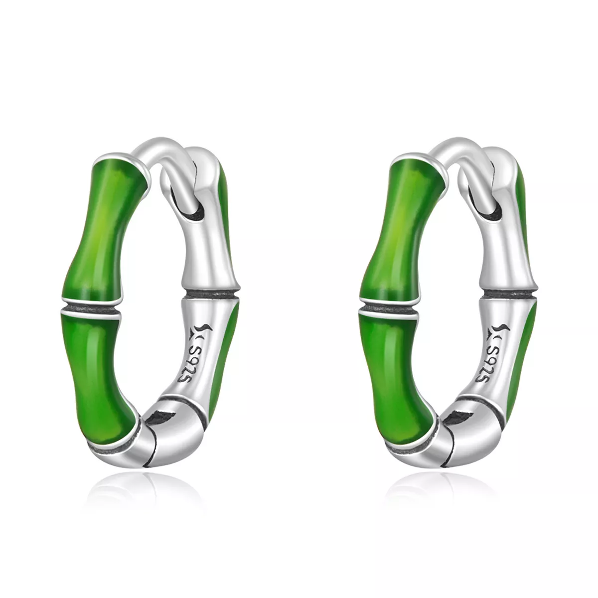 pandora stili bambu halka küpe sce1350
