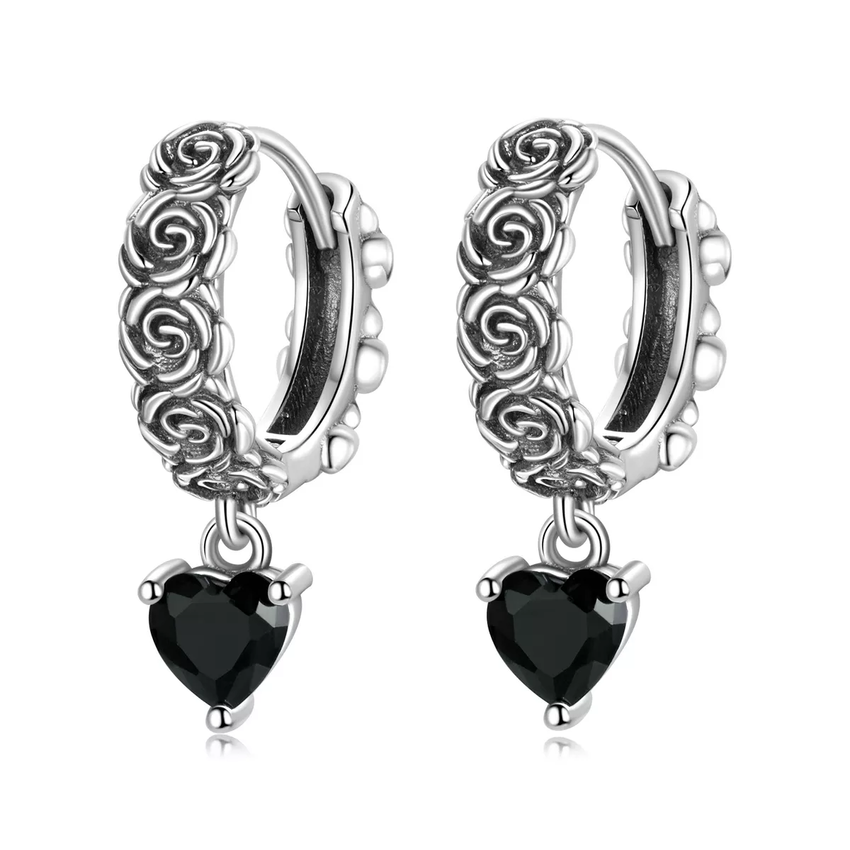 pandora stili gece güllü halka küpeler bse535