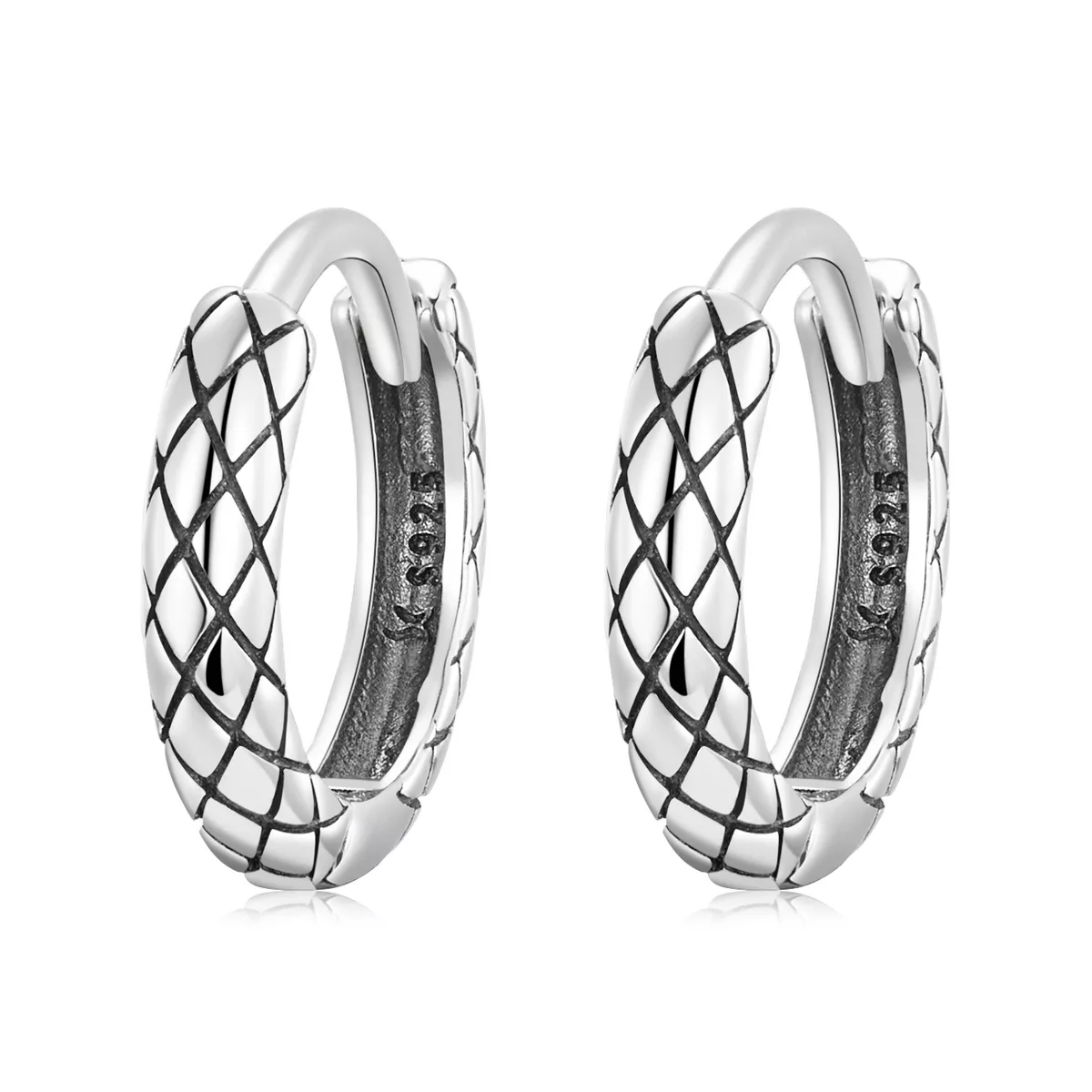 pandora stili yılan desenli halka küpe sce1354