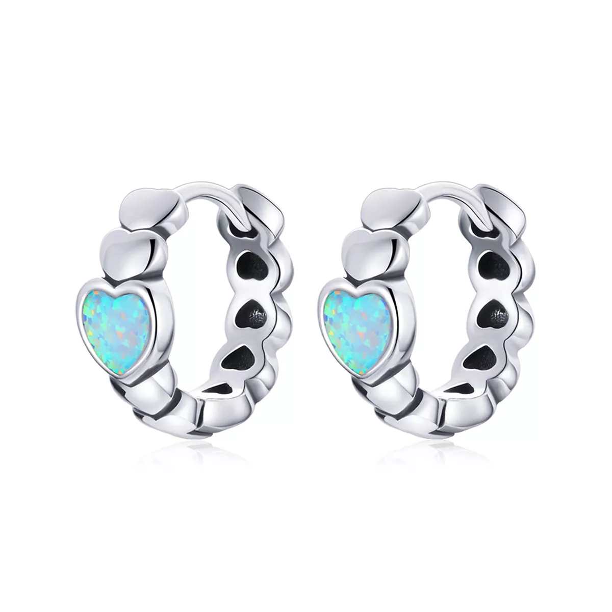 pandora stilinde gökkuşağı aşk küpe sce1137
