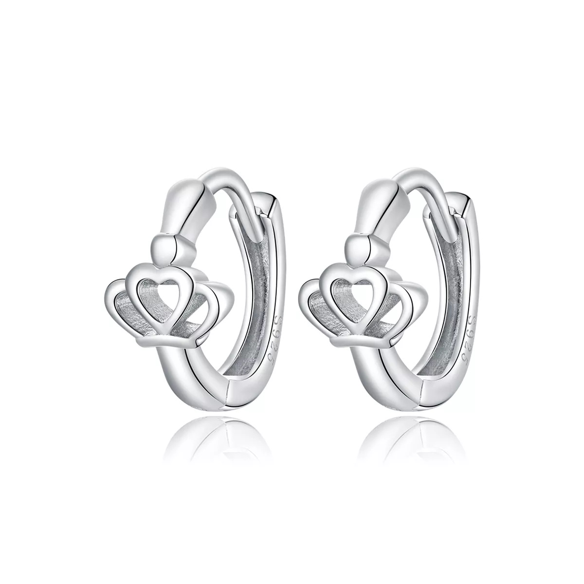pandora tarzı taçli hoop küpe sce1040