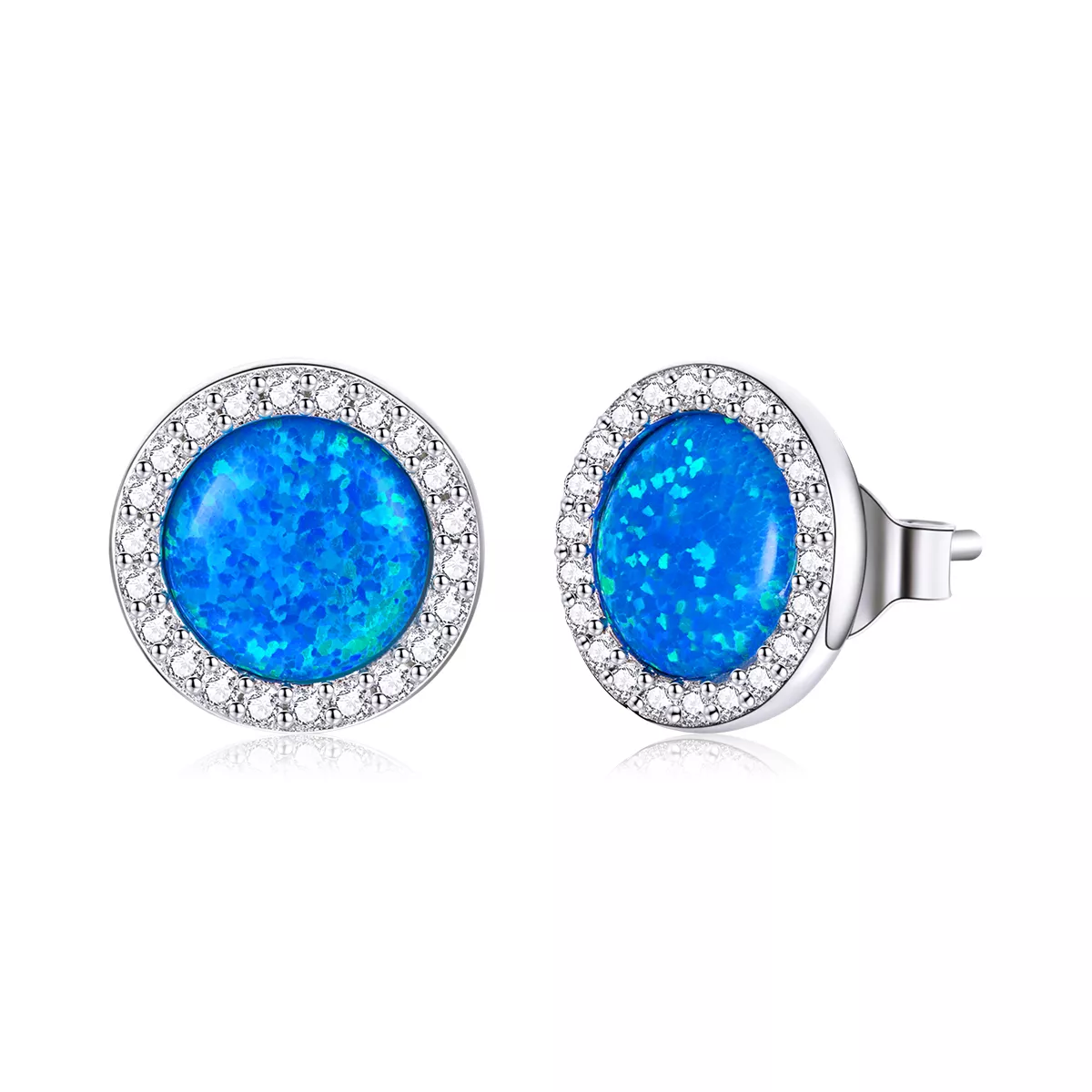 pandora stili basit opal küpe bse467