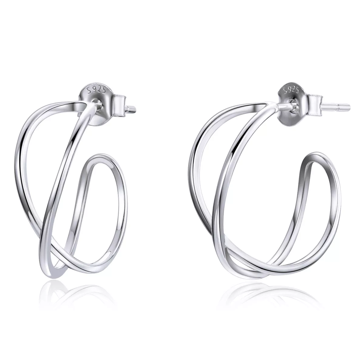 pandora stili birbirine dolanmış aşk küpe sce1195