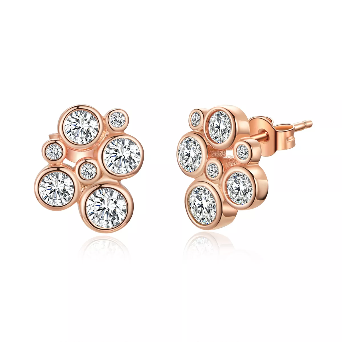 pandora stili geometrik kabarcık küpe sce810