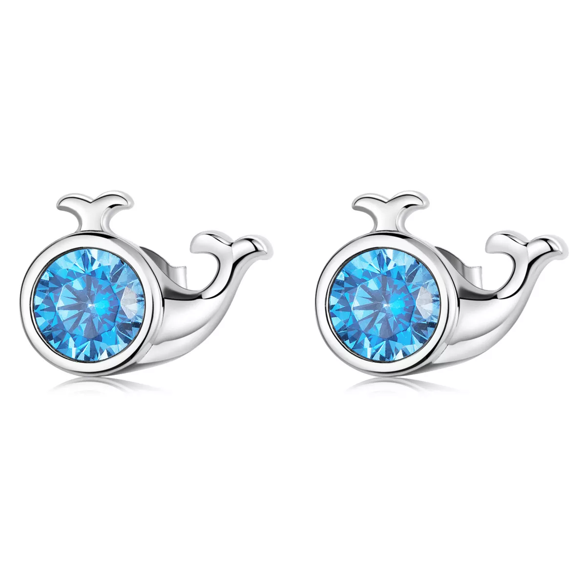 pandora stili mini balina küpe küçük bir balina figürlü pandora stili küçük balina küpeleri sce1366