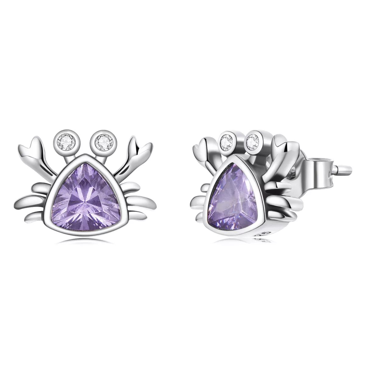 pandora stili mini yengeç küpe küçük yengeç şekilli küpe bse572
