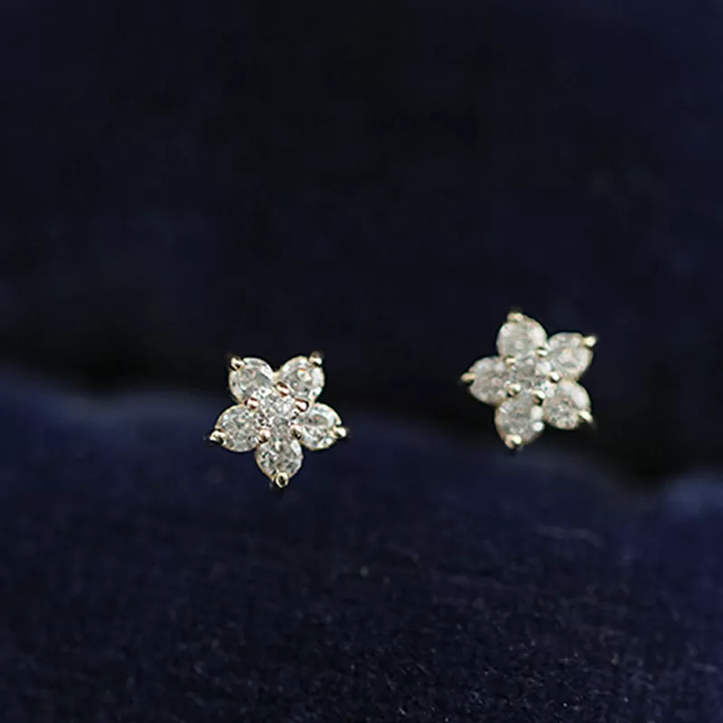 (resim) Pandora Stili Mini Çiçek Küpe - BSE598-B - Görüntüle 4