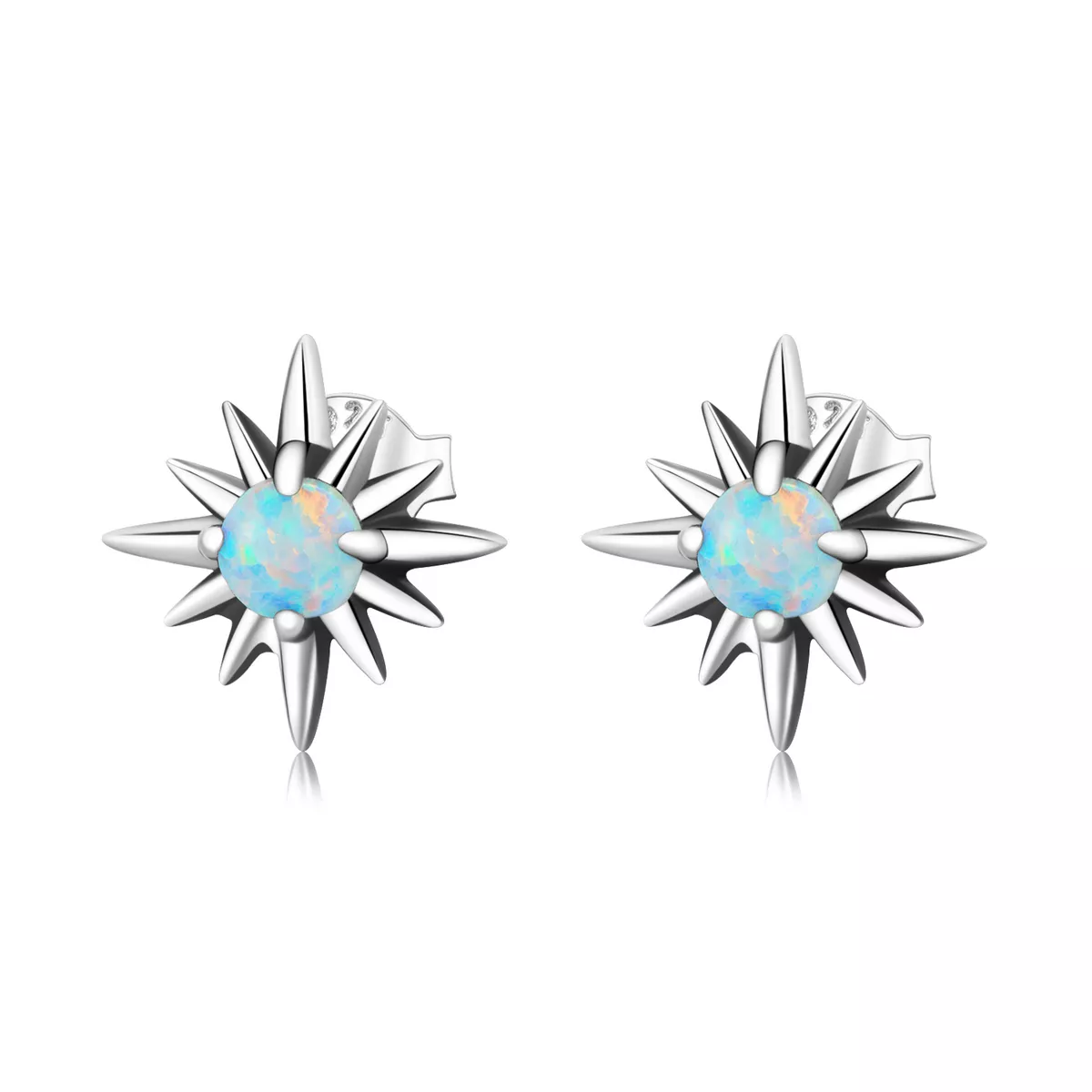 pandora stili opal yıldız küpe bse581