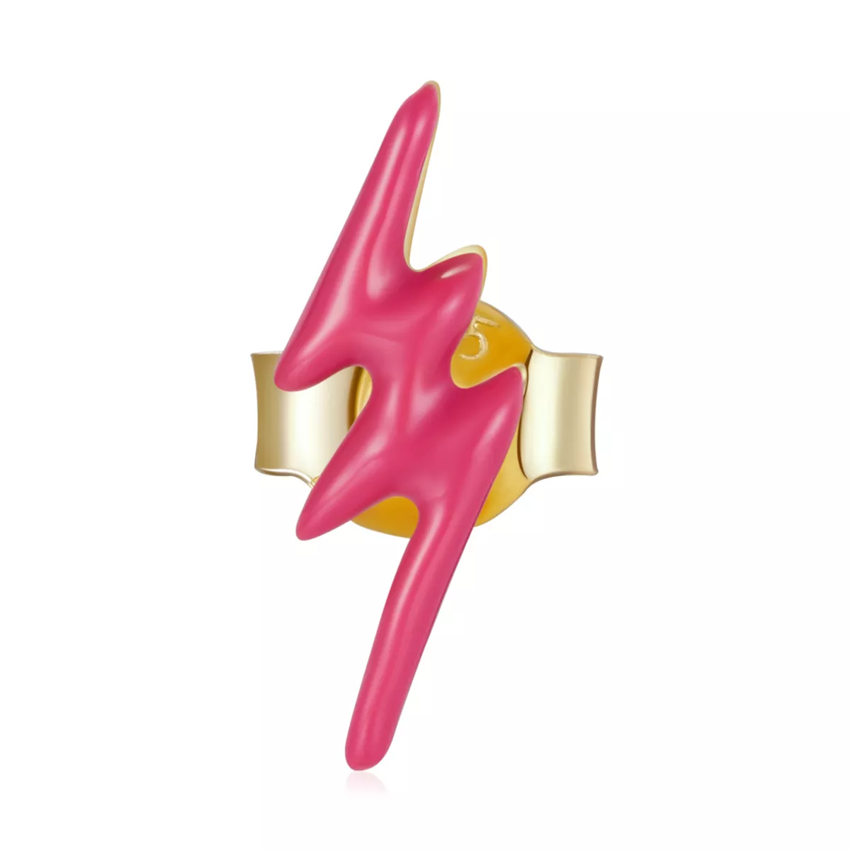pandora stili pembe şimşek küpe sce1236