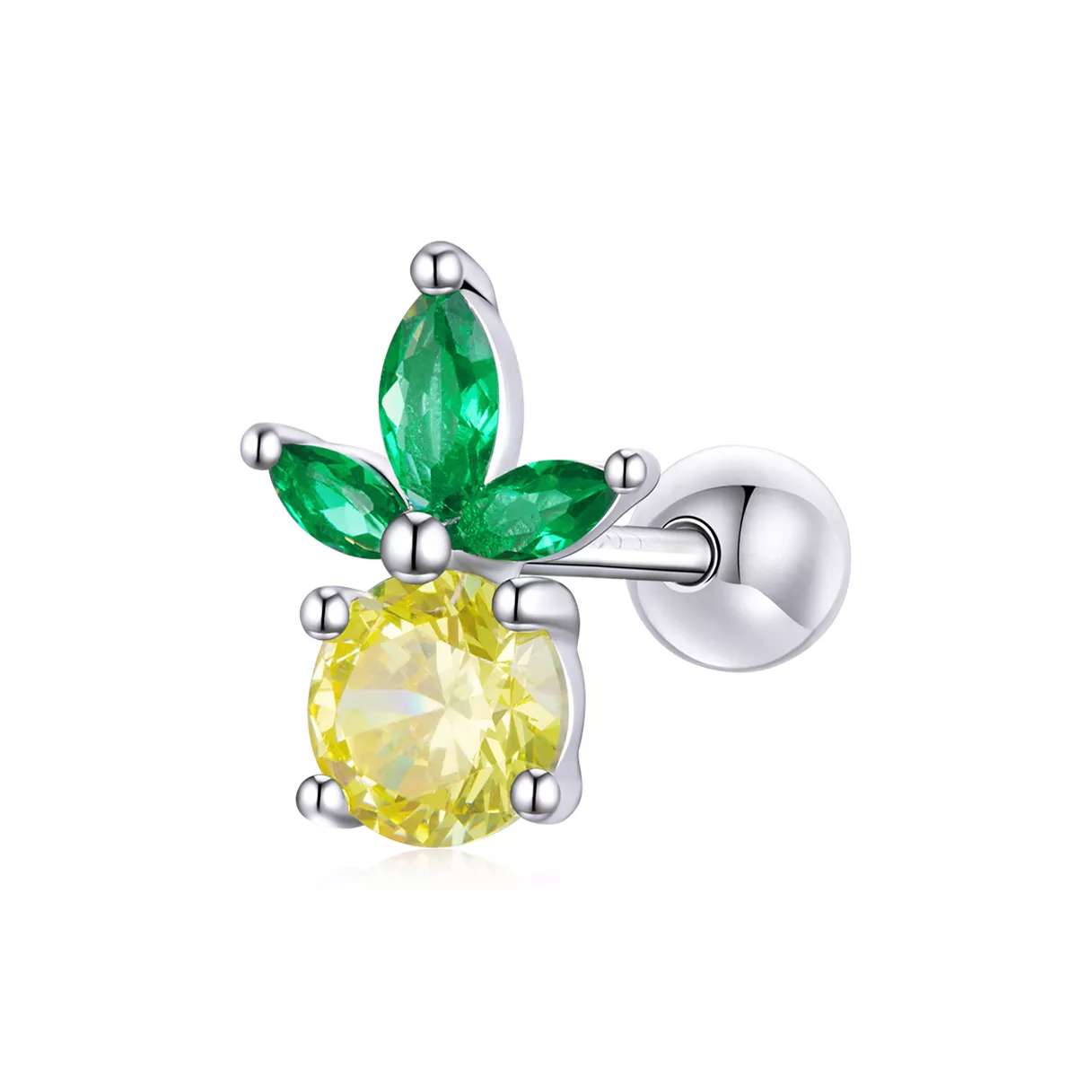 pandora stili yaz tatlısı ananas küpe bse490