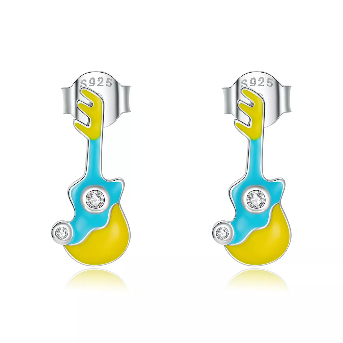 pandora stilinde mini gitar küpe ler sce1217