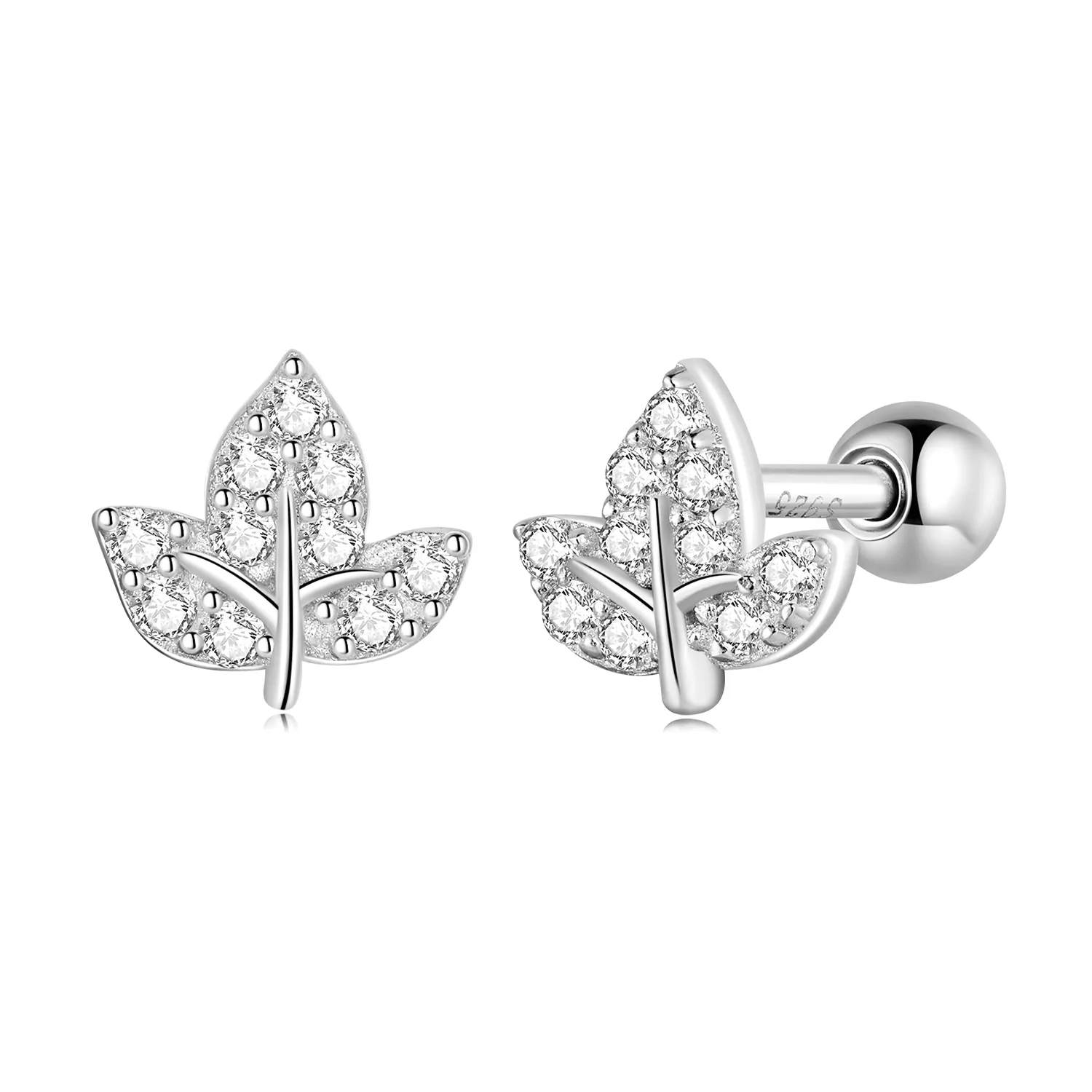pandora tarzı küçük yaprak küpe sce1459
