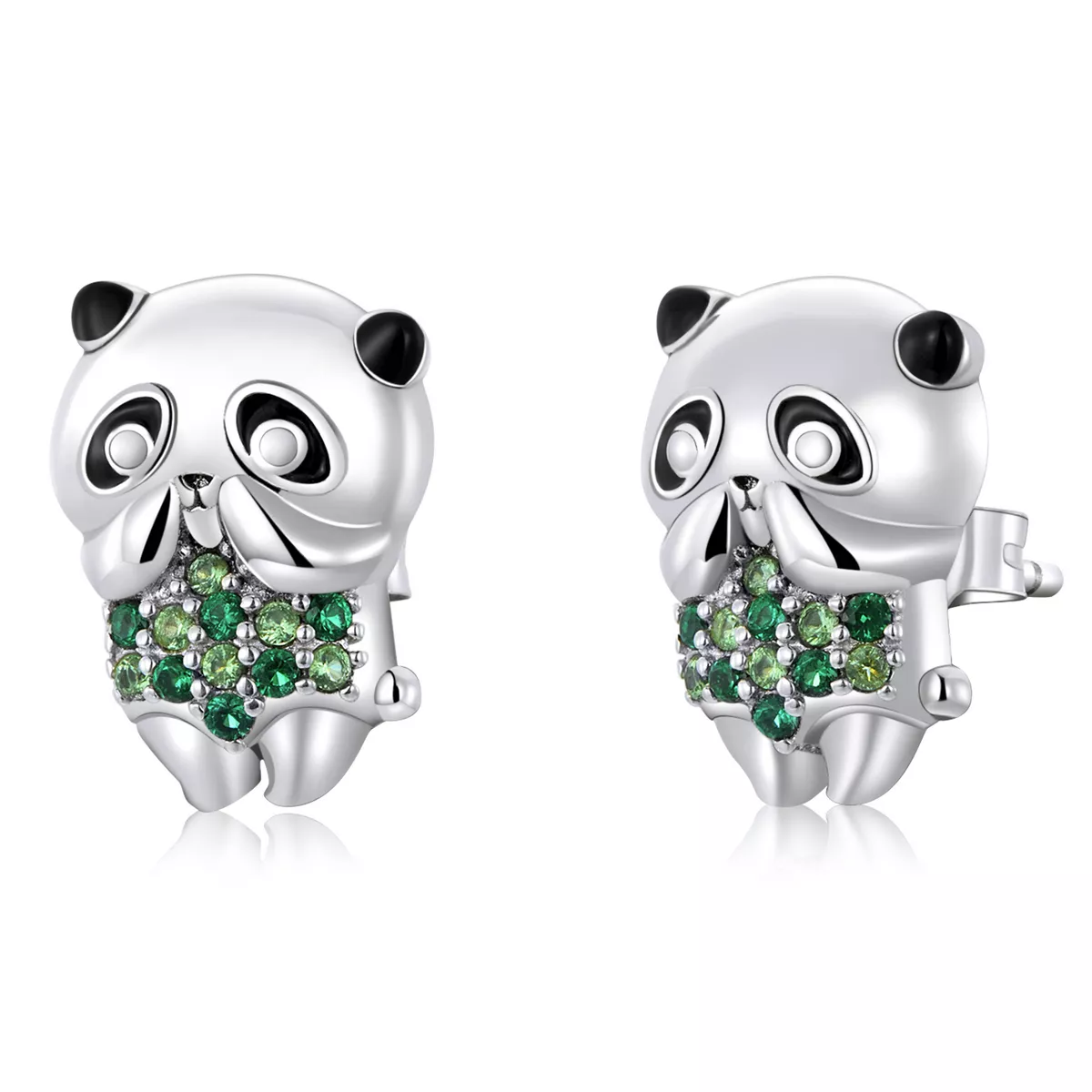 pandora tarzı mini panda küpe sce1370
