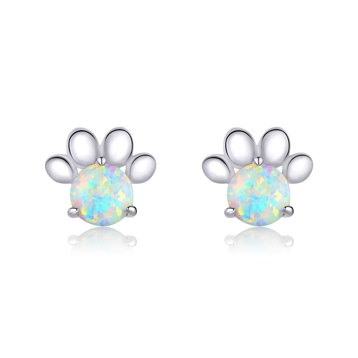 pandora tarzı opal pet seal küpe bse346