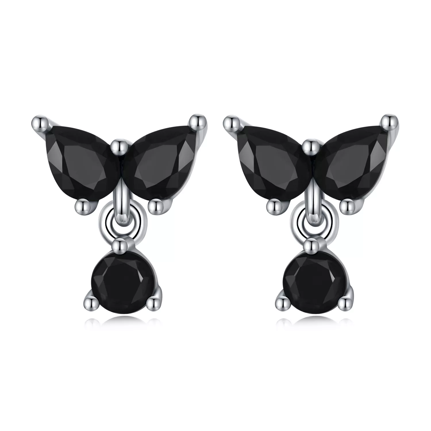 pandora tarzı siyah zirkon küpe sce1507