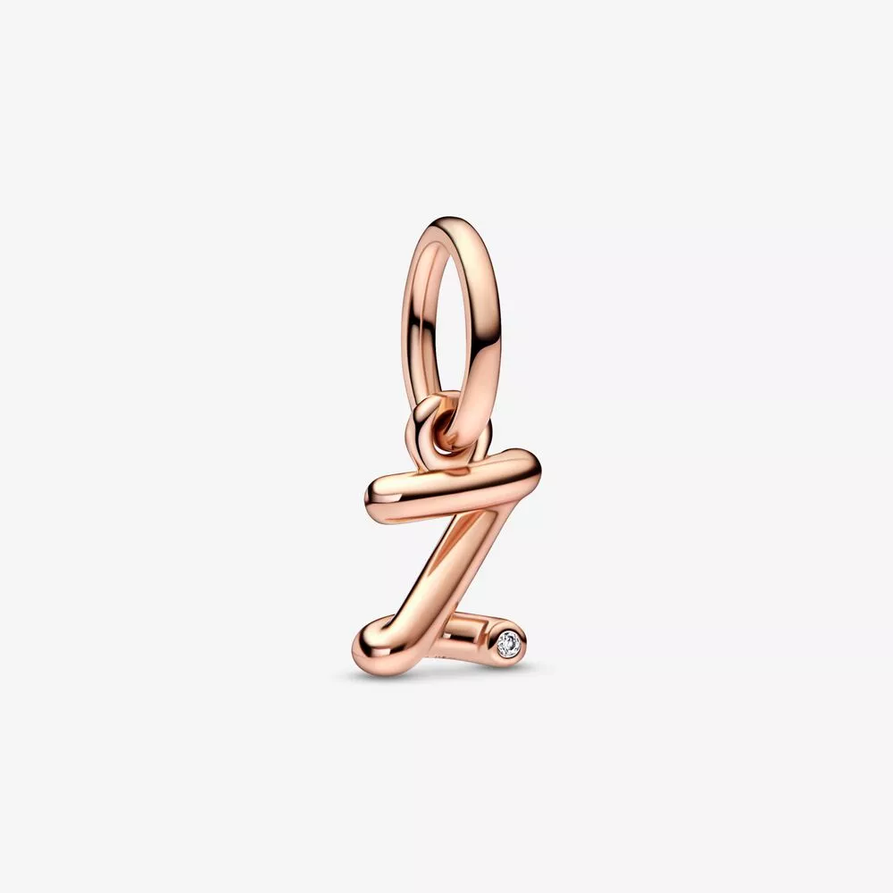 pandora harf z script alfabesi sallantılı kolye 782457c01