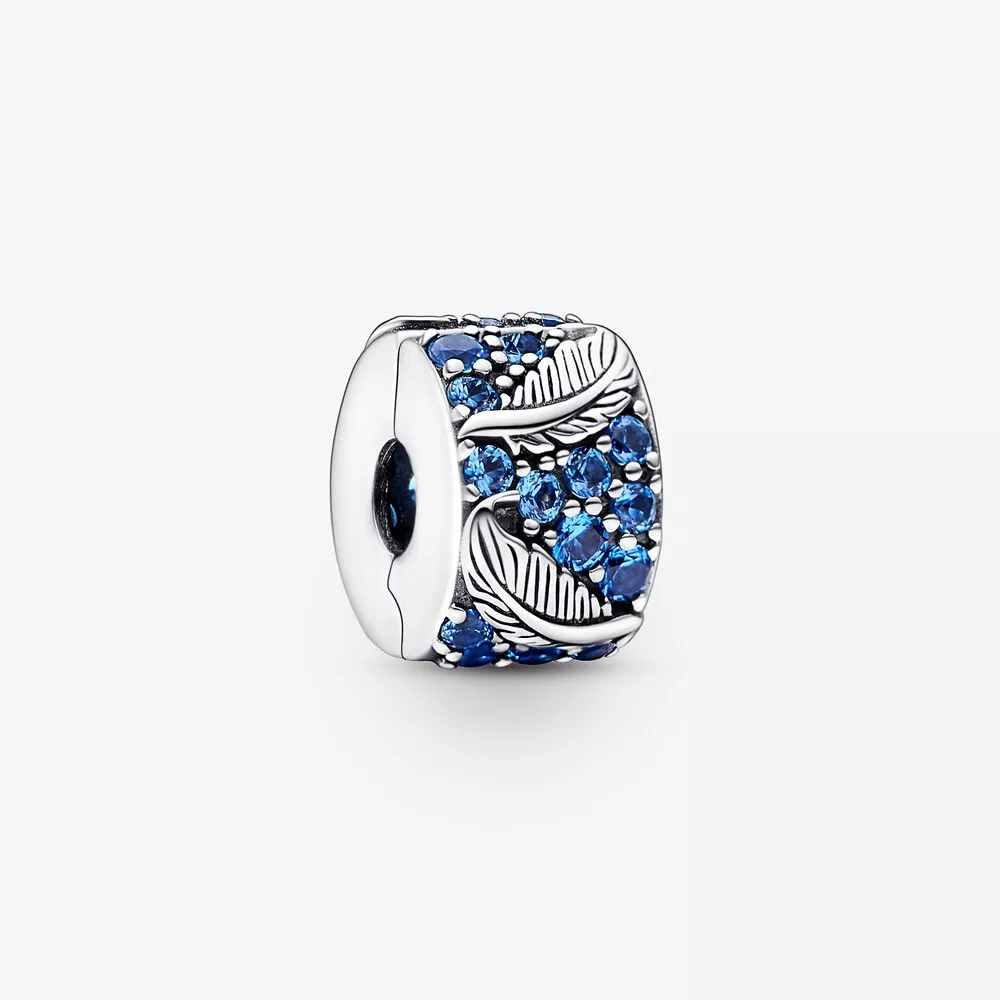 pandora kıvrımlı tüy & pavé klipsi şarm 792552c01