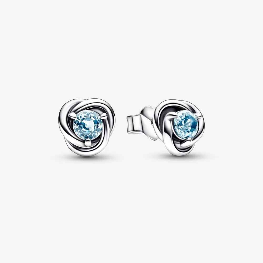 pandora mart deniz aqua mavi sonsuzluk çemberi küpe 292334c09