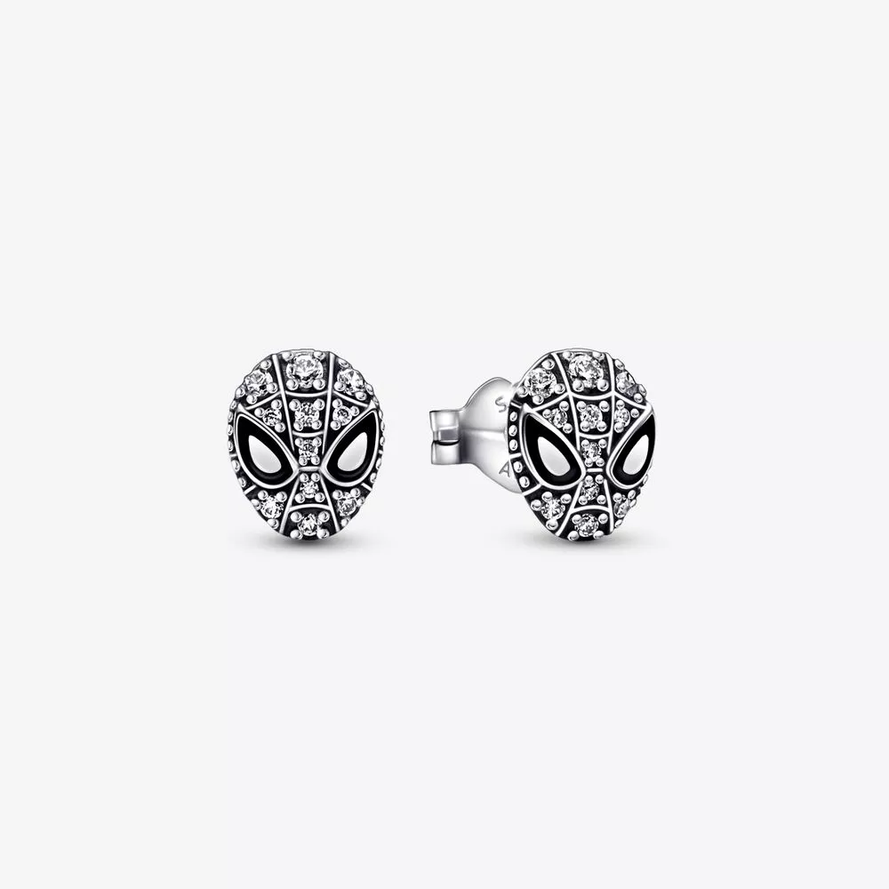 pandora marvel spider man mask pavé küpe 292354c01