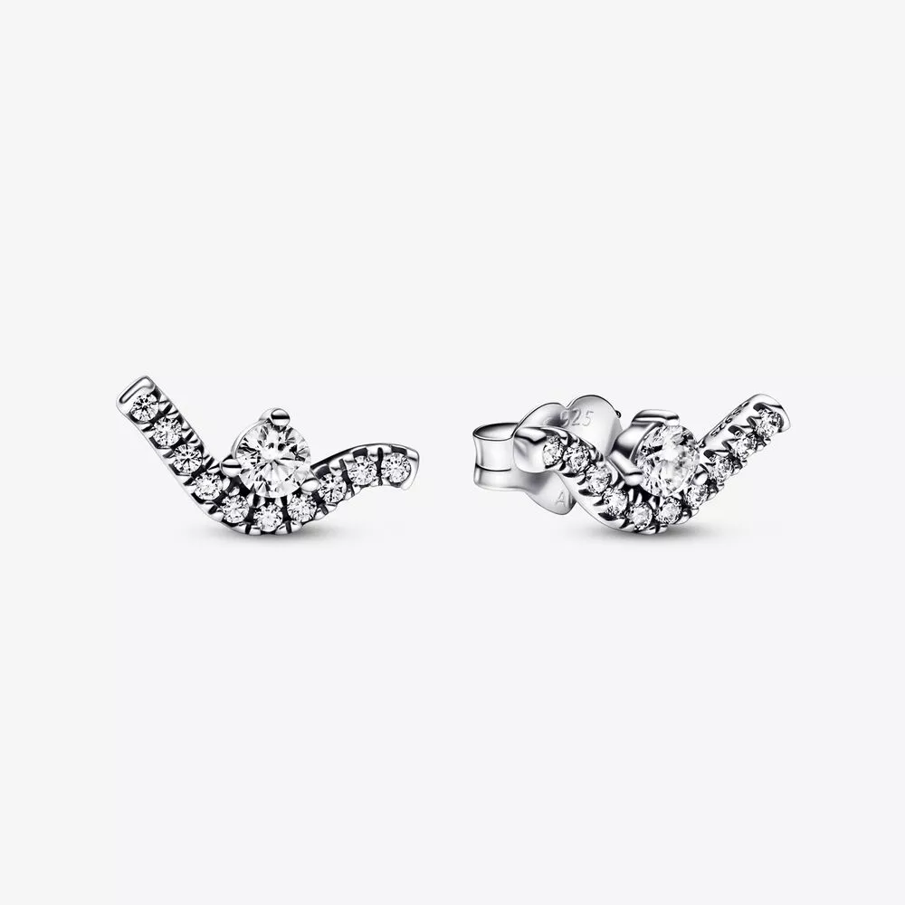 pandora parlak dalga küpe 292544c01