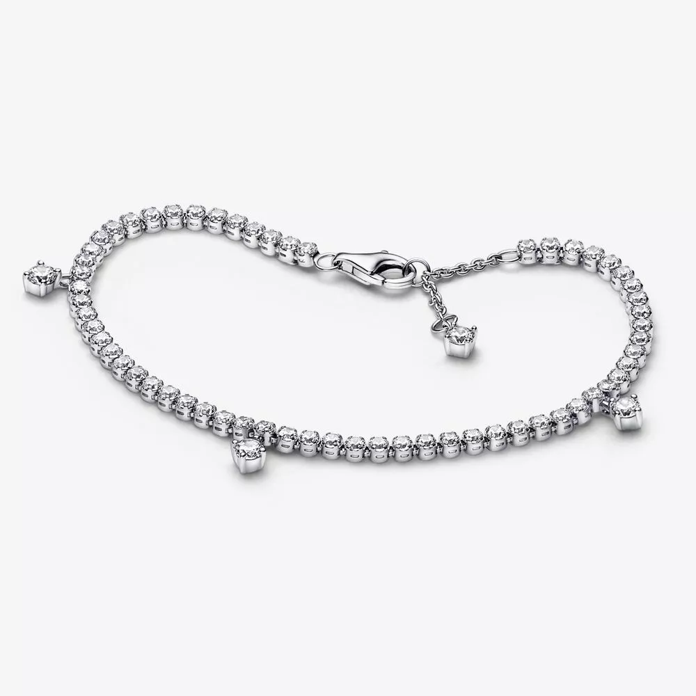 pandora parlak damlalar tenis bilekliği 592401c01