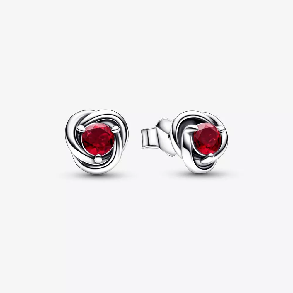 pandora temmuz doğru kırmızı sonsuzluk daire küpe 292334c01