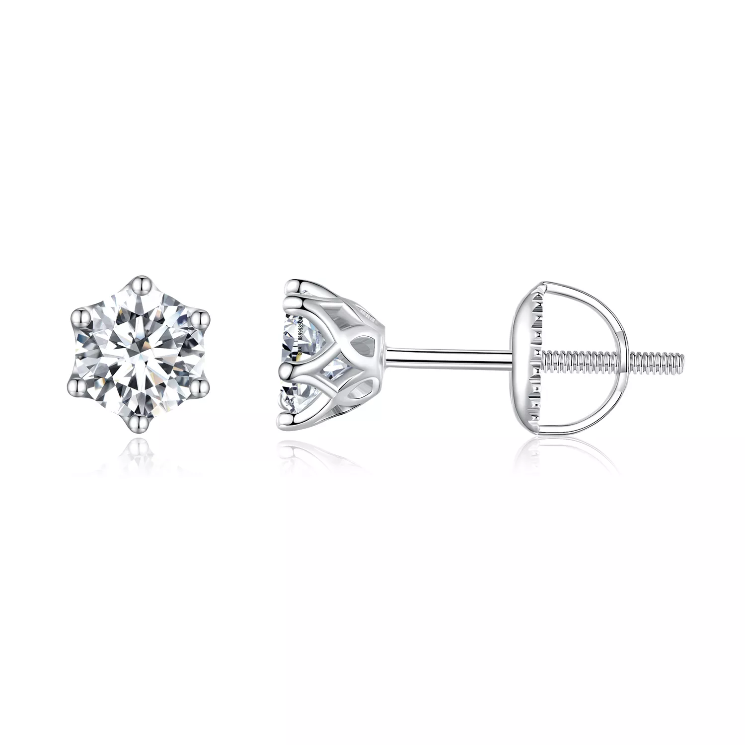 pandora stili 0.5 karat dört pençe moissanite küpe mse004 s