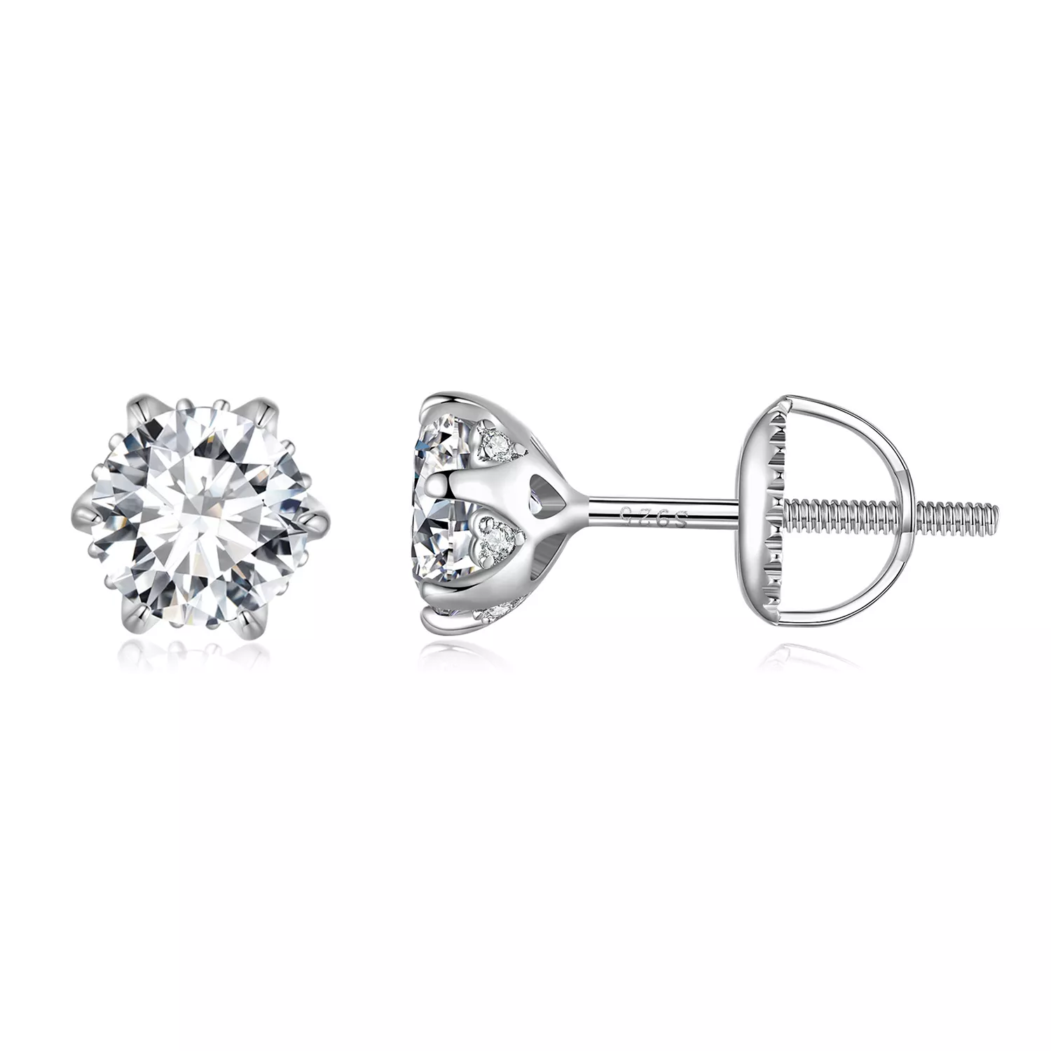 pandora stili 0.5 karat moissanit küpe mse020 s