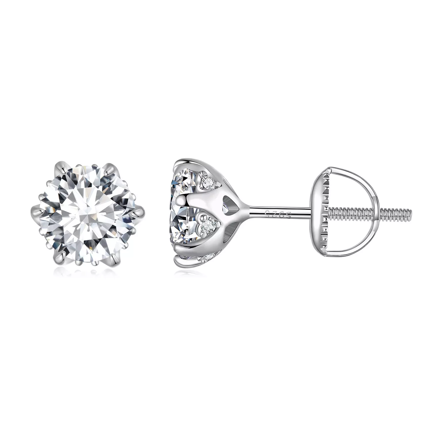 pandora stili 1 karat moissanite küpe mse020 l
