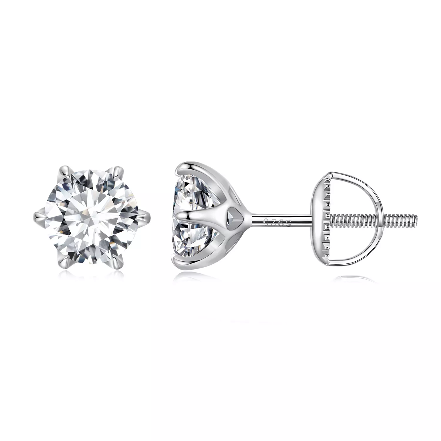 pandora stili 1 karat moissanite küpe mse021 s