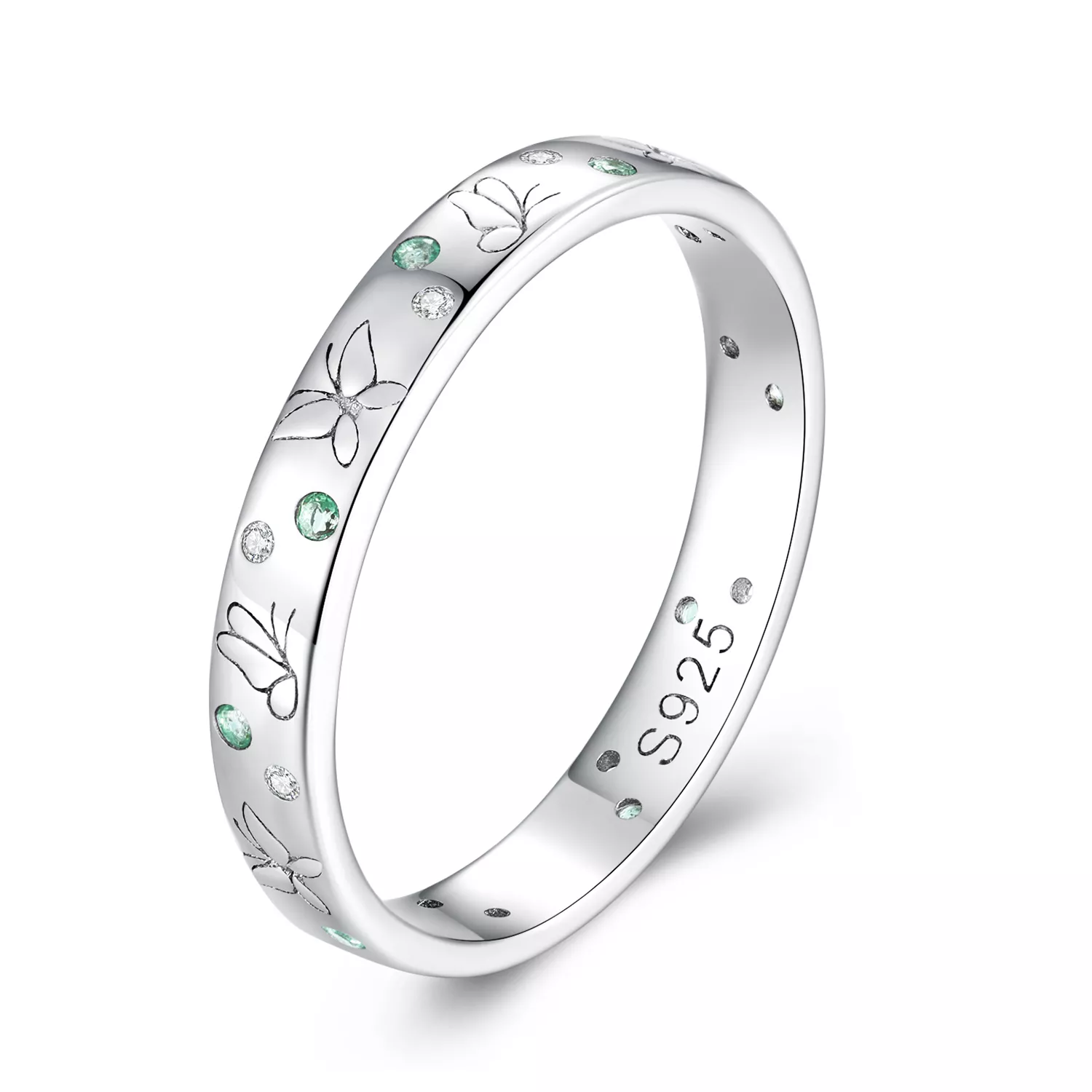 pandora stili bahar kelebek yüzük scr932