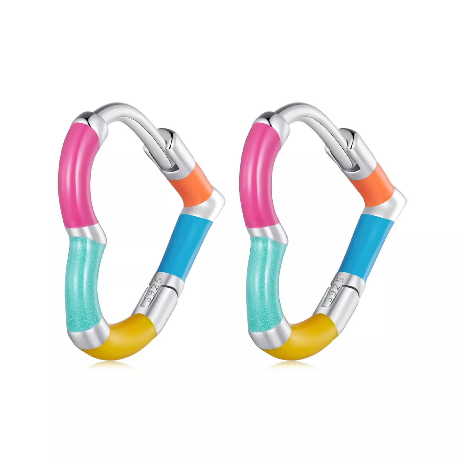 pandora stili yıldızlı kalp küpe sce1607