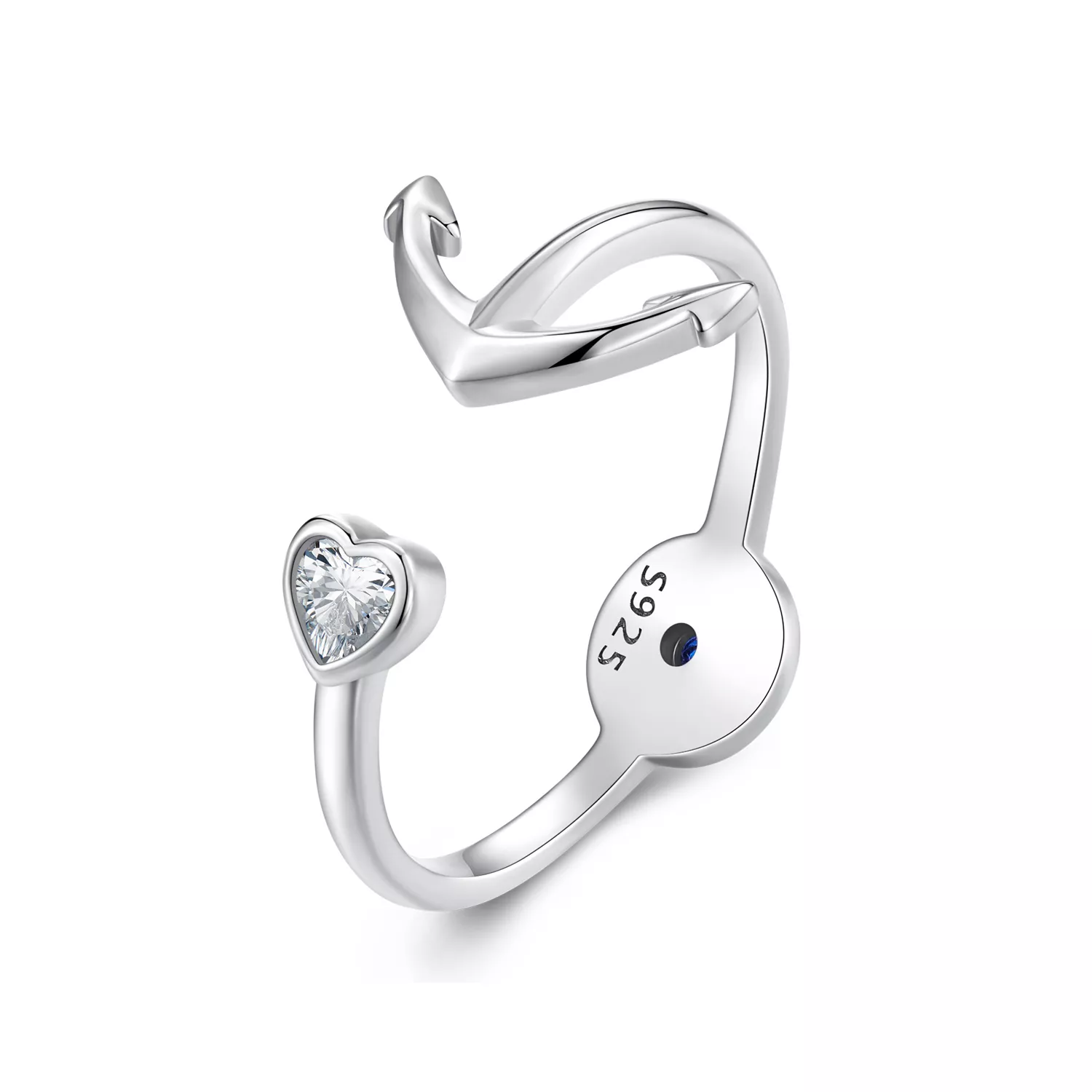 pandora stili çapa pusula açık yüzük scr935