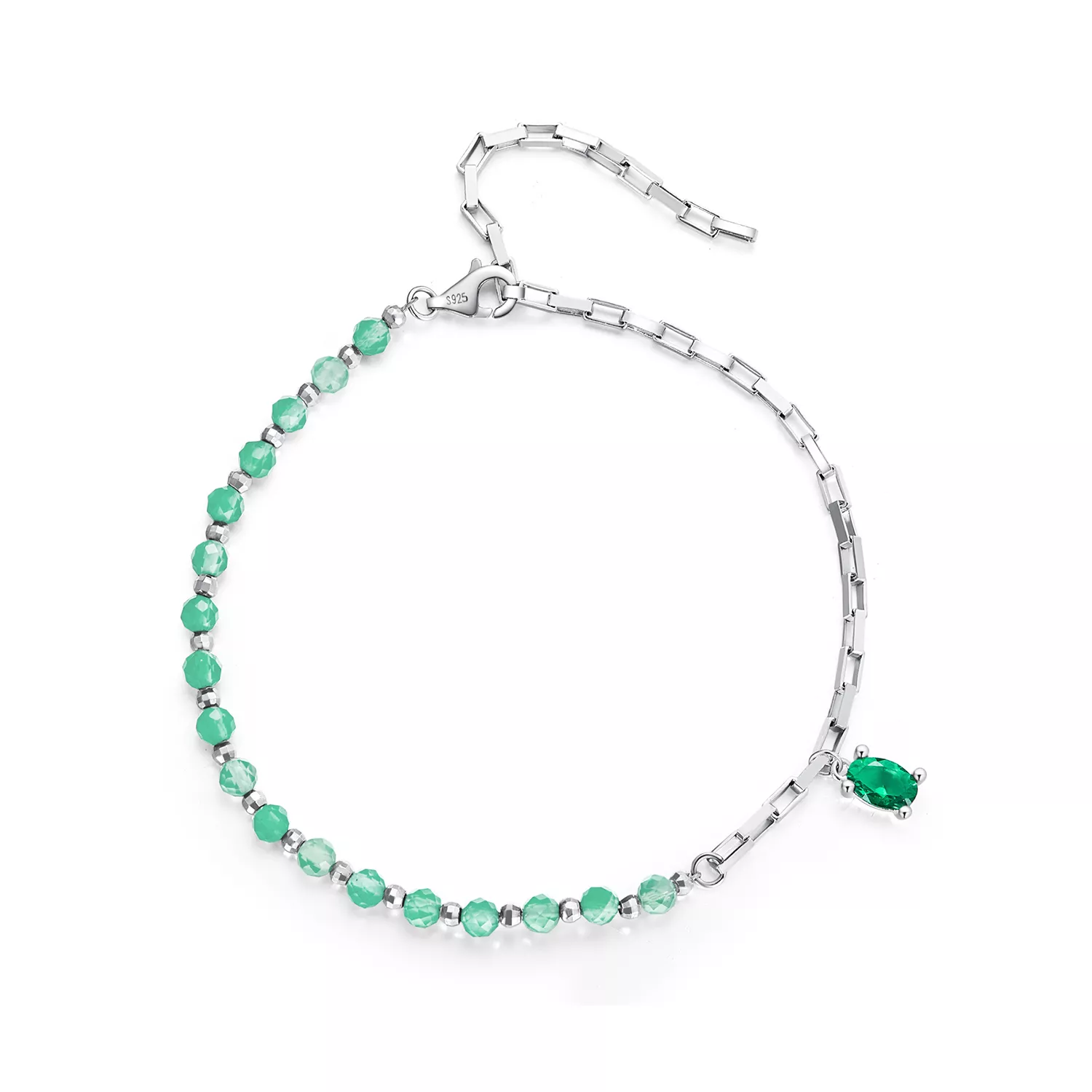 pandora stil yeşil bilezik bsb128