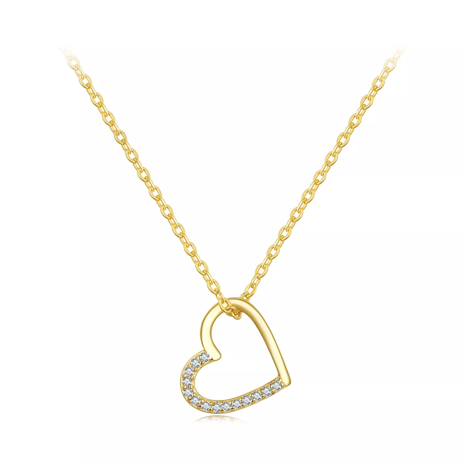 pandora stili 14k kalp kolye scn347 b