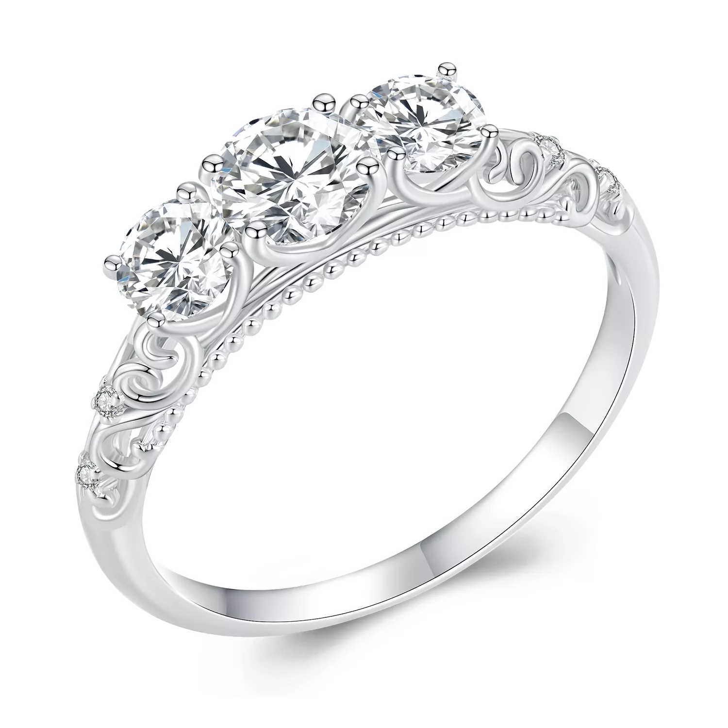 pandora stili 3 taş yüzük msr009