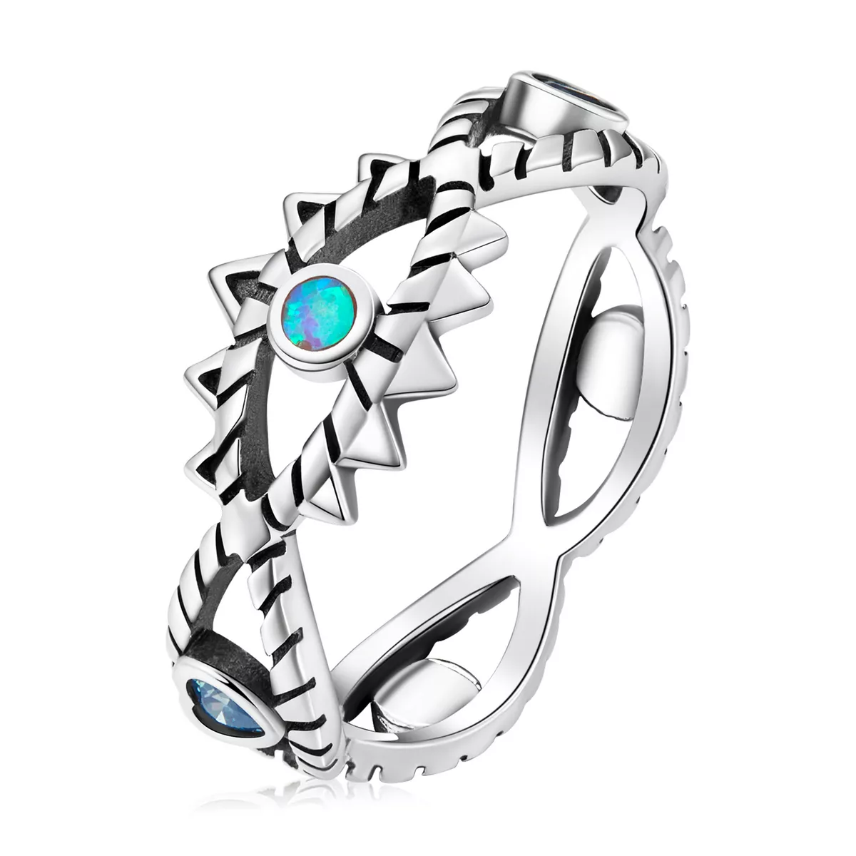 pandora tarzı safir yüzük scr800