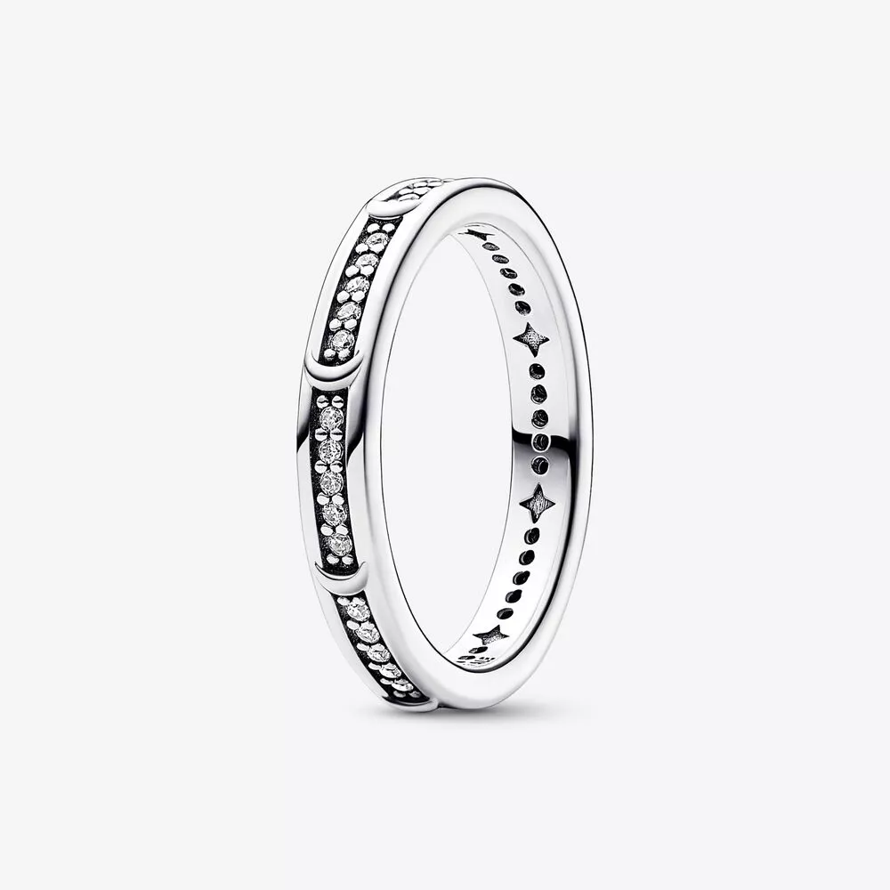 pandora ay gümüş yüzük açık kübik zirkonya ile 192783c01
