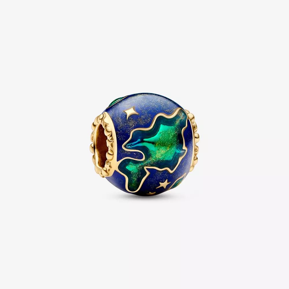 pandora earth 14k altın kaplama künye 762431c01