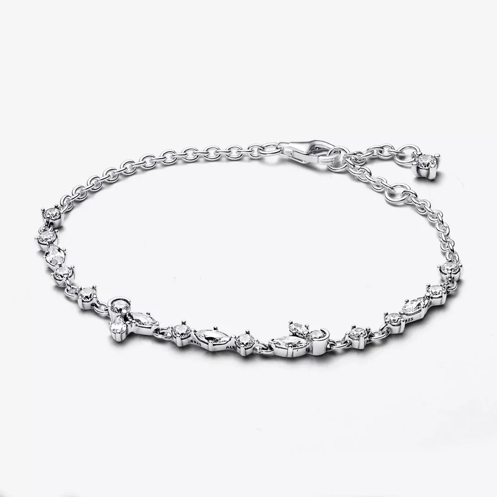 pandora parlak bitki kümesi zincir bileklik 592631c01