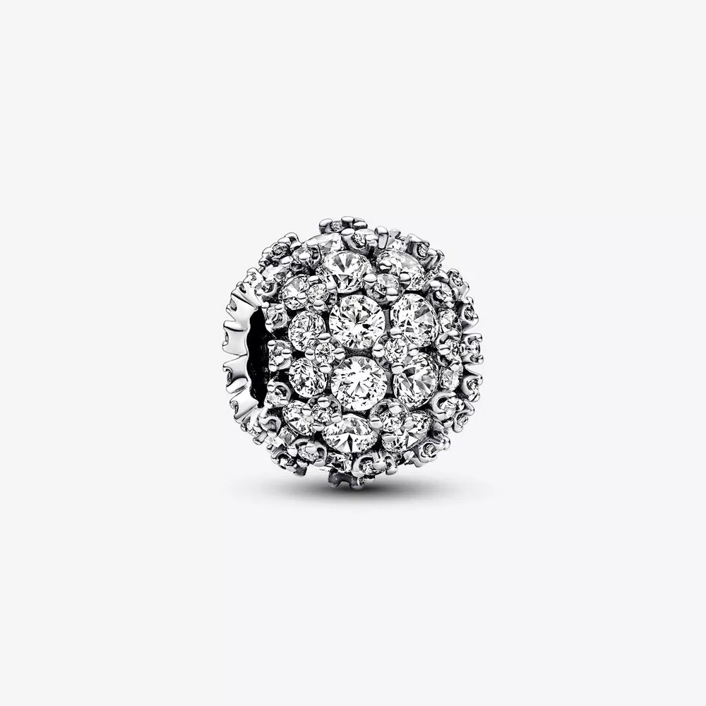 pandora parlak pavé yuvarlak küpeşte 792630c01