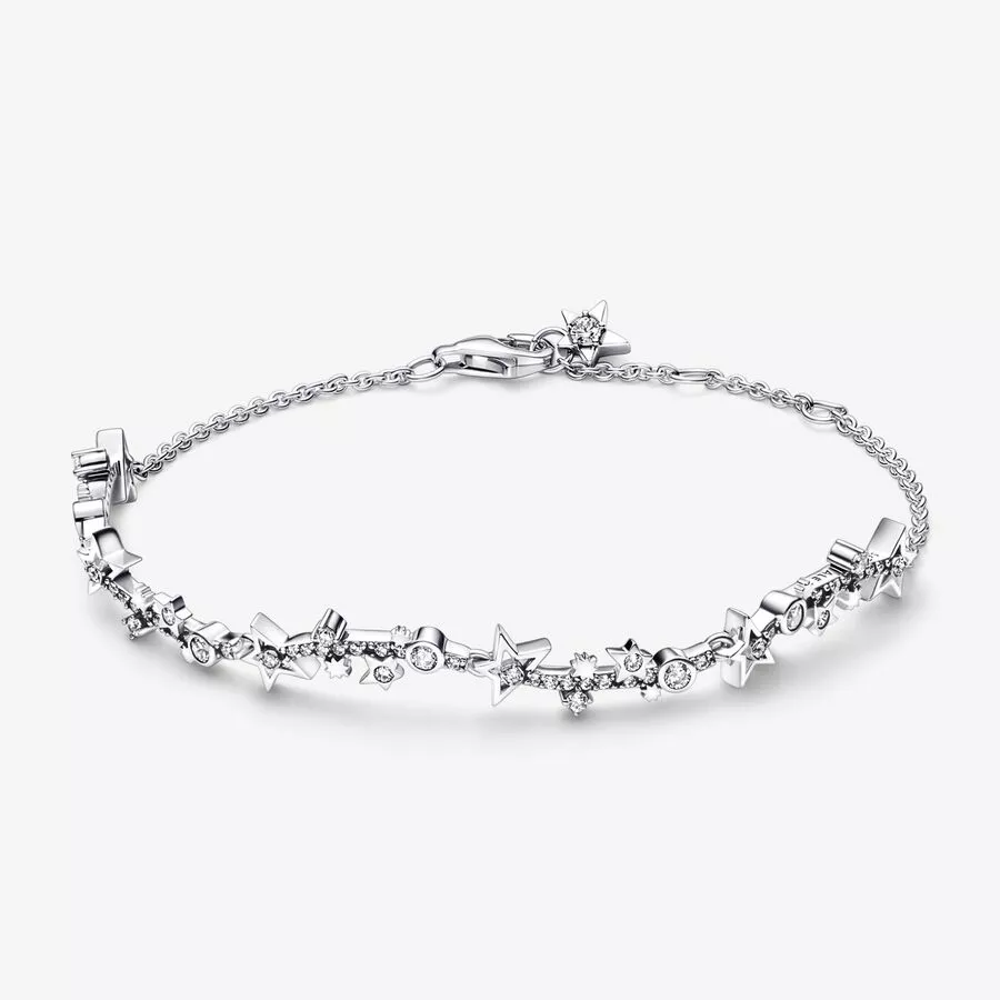 pandora süt yolu gümüş bilezik açık kübik zirkonya ile 592425c01