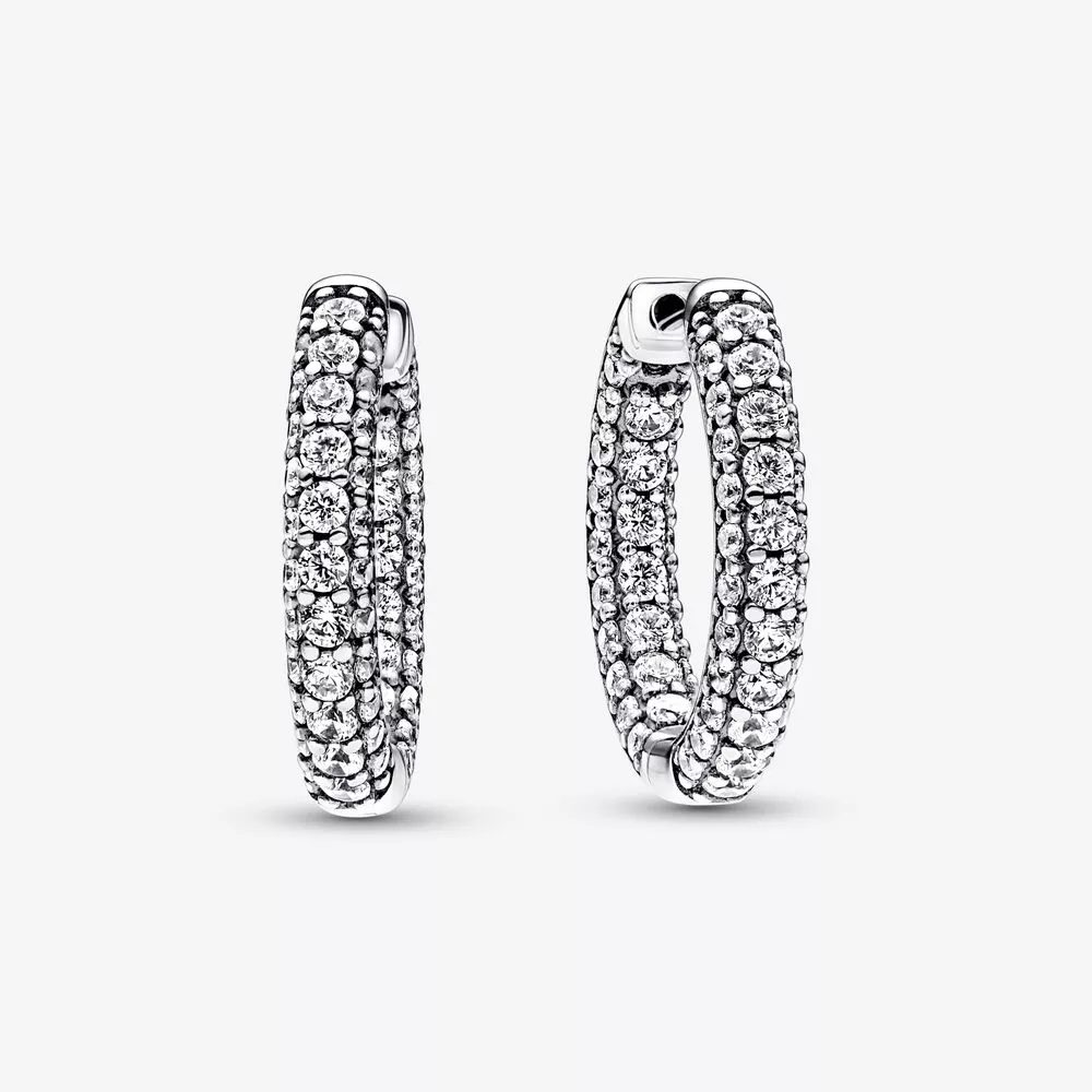 pandora timeless pavé tek sıra halka küpe 292624c01